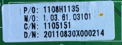 MAIN / VIORE 1108H1135 / CV788H-D / MODELO LC40IF60CN / PANEL LTA400HM01-W05	 - Imagen 2