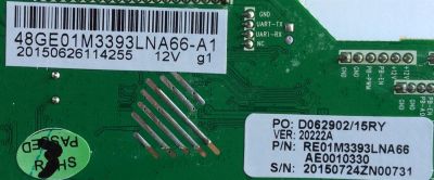 MAIN / RCA / 48GE01M3393LNA66-A1 / RE01M3393LNA66 / AE0010330 / A.20.20222---13-0X / MODELO LED48G45RQ / PANEL ST4761B01-5-12V / LSC480HN05-12V / LSC480HN03-12V  - Imagen 2