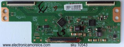 T-CON PARA TV JVC / PHILIPS / NUMERO DE PARTE 6871L-3661A / 6870C-0481A / 3661A / PARTE SUSTITUTA 6871L-3630C / PANEL U4D10XH / MODELOS 49PFL4909/F7 DS1 / LT-49EM75 AAP