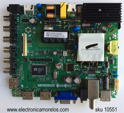 MAIN / FUENTE / (COMBO)/ PROSCAN K15082631 / 12134083574 / TP.MS3393.PB801 / MODELO PLDED4331A / PANEL HV430FHB-N40	