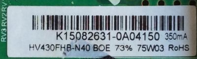 MAIN / FUENTE / (COMBO)/ PROSCAN K15082631 / 12134083574 / TP.MS3393.PB801 / MODELO PLDED4331A / PANEL HV430FHB-N40	 - Imagen 2