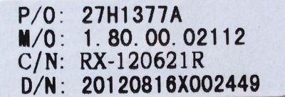 MAIN / WESTINGHOUSE 27H1377A / CV318H-X / MODELO CW40T8GW TW-70311-S040I / PANEL V400H1-L10 REV.C6	 - Imagen 2