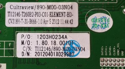 MAIN / ELEMENT 1203H0234A / CV318H-T / 890-M00-03N04 / MODELO ELEFT325 / PANEL T260B2-P03-C01	 - Imagen 3