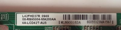 MAIN / RCA 8-0RS9505-LF1V34AU800 / 08-RS95004-MA200AA / MLN900163AV / 4A-LCD42T-AU5 / MODELO L42FHD37RYX28	 - Imagen 3