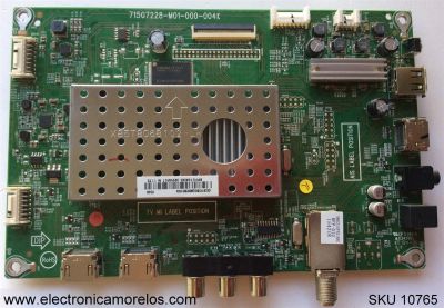 MAIN PARA TV SHARP / NUMERO DE PARTE 756TXFCB0QK0230 / XFCB0QK023 / XFCB0QK023010X / (X)XFCB0QK023010X / 715G7228-M01-000-004K / PANEL TPT500J1-HVN08.A REV:S800B / MODELO LC-50LB371U