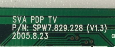 MAIN / EMERSON SPW7.829.228 / 2005.8.23 / 060913-3595 / PANEL PDP42V7M562	 - Imagen 2