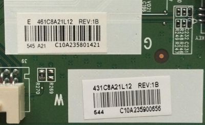 MAIN / TOSHIBA 461C8A21L12 / 431C8A21L12 / 461C8A21L12 REV:1B / SBA49T / VTV-L49627 REV:1A / MODELO 43L310U / PANEL K430WDR	 - Imagen 2