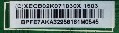 MAIN / VIZIO XECB02K071 / XECB02K071030X / 715G7151-M01-000-004M  / 715G7151-M01-001-004T/ CBPFE7AKA33 /  MODELOS   E32-C1 LTF7SJAR /  E32-C1 LTT7SJAR / E32-C1 LTTDSJCR / PANEL TPT315B5-EUJFFE REV:S1G	 - Imagen 2