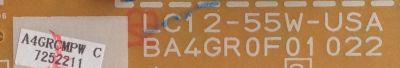 FUENTE DE PODER / EMERSON A4GR0MPW-001 / A4GR0MPW-001 / A4GR0MPW-003 / BA4GR0F01021 / A4GRCMPW / A4GR1MPW / A4GR0MPW / A4GRDMPW / MODELO LF551EM5 DS2 / PANEL U4DR1XH	 - Imagen 2