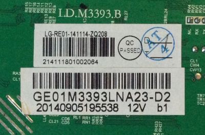 MAIN / RCA GE01M3393LNA23-D2 / 20140905195538 12V b1 / LD.M3393.B / 20140905195538 / PANEL ST3151A05-QYE1 / MODELOS LED32B30RQD / LED32G30RQD 4431-LD32G30-D2 - Imagen 2