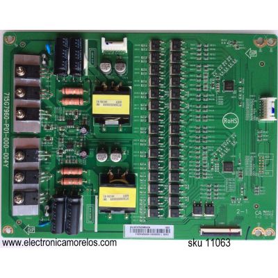 LED DRIVER / VIZIO LNTVFV26WXAD4 / 715G7960-P01-000-004Y / MODELO M50-D1 LTMWUXDS / PANEL TPT500U1-QVN03.0 REV:S001D	