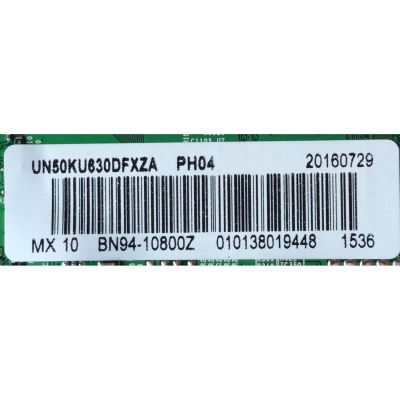 MAIN PARA TV SAMSUNG / NUMERO DE PARTE BN94-10800Z / BN41-02528A / BN97-10648F / BN9410800Z / PARTES SUSTITUTAS BN94-10800A / BN94-10837C / PANEL CY-GK050HGNV1H / MODELOS UN50KU630 / UN50KU630DFXZA DA01 / UN50KU630DFXZA DC05 - Imagen 2