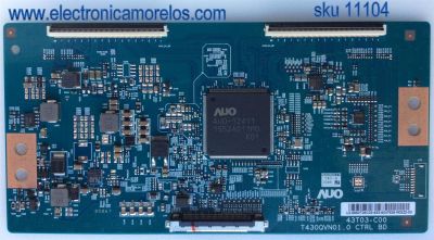 T-CON PARA TV VIZIO / NUMERO DE PARTE 5550T28C03 / 43T03-C00 / 55.50T28.C03 / T430QVN01.0 / PANEL´S TPT500U1-QVN02.A REV:S001B / LVU500ND1L AD9W04 V1 / T500QVN02.0 / MODELOS M50-C1 / E50u-D2 / LC-50UB30U / 50UP120TBAA / WD50UT4490 / WD50UT4300