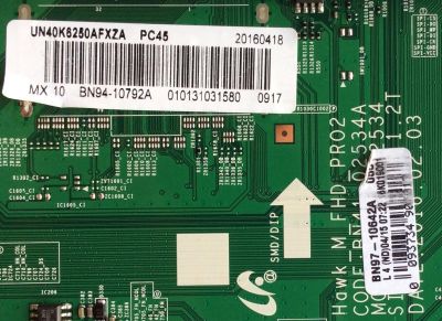 MAIN PARA TV SAMSUNG / NUMERO DE PARTE BN94-10792A / BN41-02534A / BN97-10642A / BN9410792A / PARTE SUSTITUTA BN94-10994M / PANEL CY-VK040BGLV3H / MODELO UN40K6250 / UN40K6250AFXZA FA01 - Imagen 2