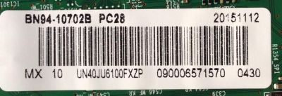 MAIN PARA TV SAMSUNG UHD SMART TV / NUMERO DE PARTE BN94-10702B / BN41-02443A / BN97-10587E / BN9410702B / PANEL CY-GJ040HGLVDH / MODELO UN40JU6100 / UN40JU6100FXZA TH01 - Imagen 2