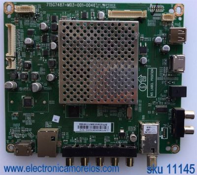 MAIN PARA TV VIZIO / NUMERO DE PARTE 756TXFCB02K063 / XFCB02K063 / 715G7487-M2A-001-004K / 715G7487-M03-001-004K / (Q)XFCB02K063020Q / PANEL TPT315B5-FHBN0.K REV:S49P2L / MODELOS D32X-D1 LTTUUKJS / D32x-D1 LTTUUKNS