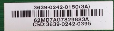 MAIN FUENTE (COMBO) PARA TV VIZIO / 3639-0242-0150 / 0171-2271-6463 / 3639-0242-0395 / MODELO D39hn-E0 LAUAVLBS	 - Imagen 2