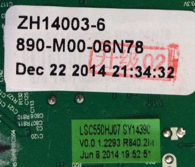 MAIN / ELEMENT ZH14003-6 / 890-M00-06N78 / MS-1E198407 / MODELO ELEFW605	 - Imagen 2