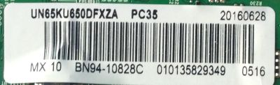 MAIN PARA TV SAMSUNG / NUMERO DE PARTE BN94-10828C / BN41-02528A / BN97-10985A / BN97-10983B / BN9410828C / PANEL CY-WK065HGLV2H / MODELO UN65KU650 / UN65KU650DFXZA FA01 - Imagen 2