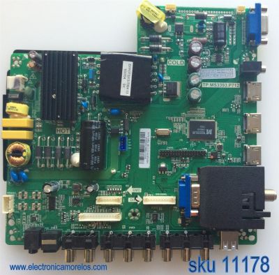 MAIN / FUENTE / SCEPTRE B15113989 / TP.MS3393.P712 / MODELO E40 CRBV93CE / PANEL V400HJ6-PE1 / CN40HA701	