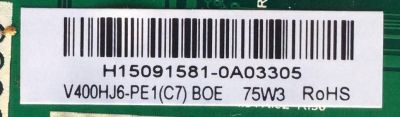 MAIN / FUENTE / (COMBO) / SCEPTRE 8142123331012 / TP.MS3393.P712 / MODELO E40 E405BD-FMQR8CRBV93CE / PANEL V400HJ6-PE1	 - Imagen 2
