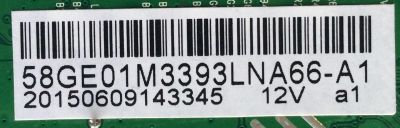 MAIN / RCA 58GE01M3393LNA66-A1 / A.20.20222 / AE0010330 / 20150609143345 12V a1 /  CQC13001103908 / D061107/15RY / 20222A / 20150724ZN2409 / 20150609143345 / PANEL V580HJ1-PD6-C2-12V / MODELOS LED58G45RQ 5411-LE / LED58G45RQ 5411-LE58G45-A1 - Imagen 2