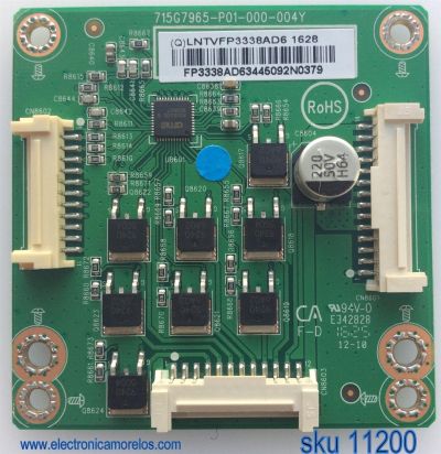 LED DRIVER / VIZIO LNTVFP3338AD6 / 715G7965-P01-000-004Y / MODELO D40U-D1 LTTETVHS / PANEL TPT400UA-FN05.S REV:SG01A	