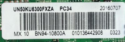 MAIN PARA TV SAMSUNG / NUMERO DE PARTE BN94-10800A / BN41-02528A / BN97-10648F / SUSTITUTAS BN94-10800Z / BN94-10837C / BN94-10837A / PANEL CY-GK05 / MODELOS UN50KU6290FXZC / UN50KU6000FXZX / UN50KU6300FXZA DA01 / UN50KU6300FXZA DB02 / UN50KU6300FXZA DC0 - Imagen 2