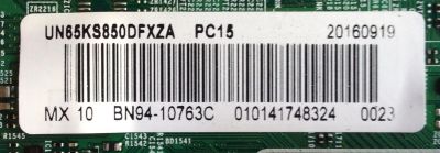 MAIN PARA TV SAMSUNG / NUMERO DE PARTE BN94-10763C / BN41-02504A / BN97-10625W / BN9410763C / PANEL CY-XK065FLAV7H / MODELO UN65KS850 / UN65KS850DFXZA AA02 - Imagen 2