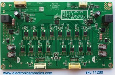 LED DRIVER / VIZIO 791.01C10.0003 / 75501C020001 / 15438-1 / 748.01C08.0011 / MODELO D65U-D2 LWZAUDFS / PANEL T650QVF07.0	