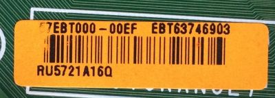 MAIN ORIGINAL PARA TV LG / NUMERO DE PARTE EBT63746903 / EAX65610206(1.0) / 63746903 / MODELOS 55LF6090-UB.BUSCLOR / 55UH615A-UC.BUSFLJR / PANEL NC550DUE-VCCP1 / DISPLAY ST5461B03-3 VER.2.1	 - Imagen 2