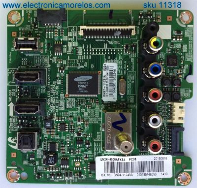 MAIN PARA TV SAMSUNG / NUMERO DE PARTE BN94-11249A / BN41-02215A / BN97-11531A / BN9411249A / PANEL V236BJ1-LE2 REV.C7 / MODELO UN24H4000 / UN24H4000AFXZA IP02