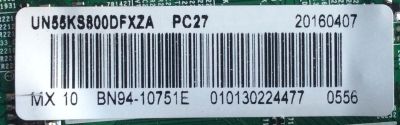MAIN PARA TV SAMSUNG ORIGINAL / NUMERO DE PARTE BN94-10751E / BN41-02504A / BN97-10623A / BN9410751E / PARTE SUSTITUTA BN94-10751A / PANEL CY-QK055FLLV4H / DISPLAY LSF550J09-L11 / BN96-39211A MODELO UN55KS800DFXZA FA01 - Imagen 2