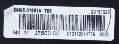 T-CON / SAMSUNG BN95-01951A / BN97-09238A / MODELO UN65KU6500FXZA FA01 / PANEL CY-WJ065FLLV1H	 - Imagen 2