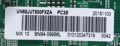 MAIN / SAMSUNG BN94-09996L / BN41-02356C / BN97-10227A / MODELO UN65JU7500FXZA TH01 / PANEL CY-WJ065FLLV1H	 - Imagen 2