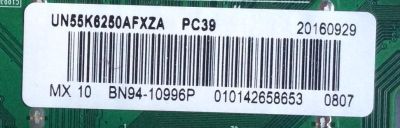 MAIN PARA TV SAMSUNG / NUMERO DE PARTE BN94-10996P / BN41-02534B / BN97-11139A / BN9410996P / PARTE SUSTITUTA BN94-10794A / PANEL CY-VK055BGLV3H / MODELO UN55K6250 / UN55K6250AFXZA FA01	 - Imagen 2
