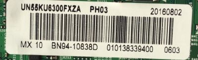 MAIN PARA TV SAMSUNG / NUMERO DE PARTE BN94-10838D / BN41-02528A / BN97-10651D / BN9410838D / PANEL'S CY-GK055HGHV2H / CY-GK055HGHV5H / MODELOS UN55KU6290 / UN55KU6290FXZA / UN55KU6290FXZC / UN55KU6300FXZC / UN55KU6300FXZA CJ05 / UN55KU6300FXZA CA02 - Imagen 2