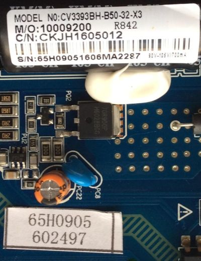 MAIN / FUENTE / JVC 65H0905 / CV3393BH-B50 / CV3393BH-B50-32-X3 / MODELO LT-55EM76 AAE / PANEL SM550T60D2804-D0613	 - Imagen 2