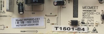 FUENTE DE PODER / PIXEL MIP550D-CX1 / MIP550D-CX / MODELO LE-5029 / PANEL CX500DLEDM	 - Imagen 2