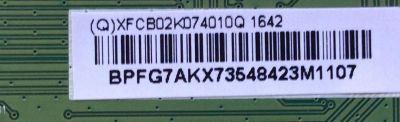 MAIN PARA TV VIZIO / NUMERO DE PARTE XFCB02K074 / 715G7911-M02-000-004T / 756TXFCB02K074 / XFCB02K074010Q / PANEL TPT400LA-HN02.S REV:SG02B / MODELO D40-D1 LTTETVFS - Imagen 2