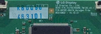 T-CON / LG 6871L-4631D / 4631D / 6870C-0647A / MODELO 55UH6090-UF.BUSWLJR / PANEL LC550EGE(FJ)(M3)	 - Imagen 2