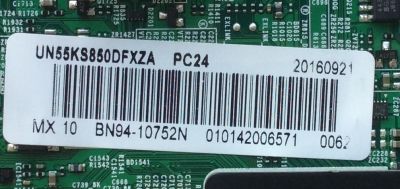 MAIN PARA TV SAMSUNG / NUMERO DE PARTE BN94-10752N / BN41-02504A / BN97-10623A / BN9410752N / PANEL CY-XK055FLLV4H / MODELO UN55KS850 / UN55KS850DFXZA FA01 - Imagen 2