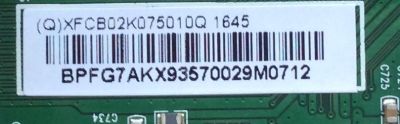 MAIN PARA TV VIZIO / NUMERO DE PARTE XFCB02K075 / XFCB02K075010Q / 715G7582-M02-001-004K / 715G7582-M02-001-004Y / PANEL TPM236WFI-HJJP02.N REV:BC4A.A / DISPLAY M236HJJ-P02 REV.C4 / MODELO D24-D1 LTT6UNCS - Imagen 2