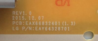 FUENTE DE PODER / LG EAY64328701 / EAX66832401 (1.3) / 64328701 / LGP55BI-16CH1 / PANEL NC550DUE-VCCP3 / NC500DUN-VXBP9 / MODELOS 55LH5750-UB BUSCLOR / 55LH575A-UE BUSCLOR / 50LH5730-UA.BUSJLSR - Imagen 3