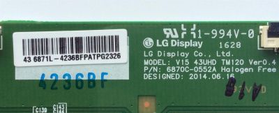T-CON / HISENSE 6871L-4236B / 4236B / 6870C-0552A / MODELO 43CU6100 / PANEL HD426K3U21\S1\GM\ROH	 - Imagen 2