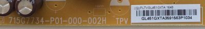 FUENTE DE PODER / VIZIO PLTVGL451GXTA / 715G7734-P01-000-002H / GL451GXTA / Q)PLTVGL451GXTA / PANEL TPT315B5-EUJFFE REV:S1V / MODELOS D32X-D1 LTT7UKBS / D32HNX-E1 LTTUVMCS - Imagen 2