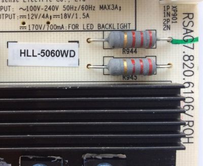 FUENTE DE PODER / HISENSE 200592 / RSAG7.820.6106/ROH / MODELO 55H7C / PANEL HD550DU-B51(010)	 - Imagen 2