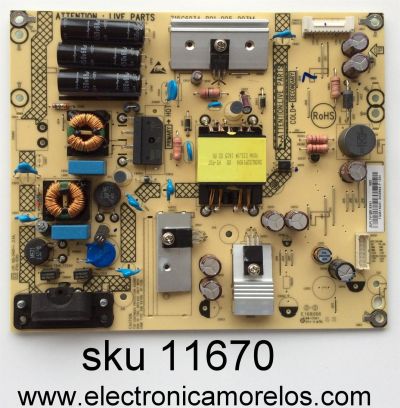 FUENTE DE PODER / SHARP PLTVFQ351XAV1 / PLTVFQ351XAV1 1622 / 715G6934-P01-005-003M / PANEL´S TPT430H3-HVN01.U REV:S271F / TPT430H3-HVN01.U REV:S081B / MODELO LC-43LB481U