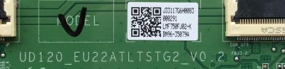 T-CON PARA TV SAMSUNG ((NUEVA)) / NUMERO DE PARTE LJ94-33117G / BN96-35079A / LMF750FJ02-K / UD120_EU22ATLTSTG2_V0.2 / SUSTITUTA BN96-35079B / PANEL CY-GJ075HGLV5H / MODELOS UN75JU641D / UN75JU650DFXZA UD02 / UN75JU6500FXZA UD04 / UN75JU7100FXZA TS01 - Imagen 2