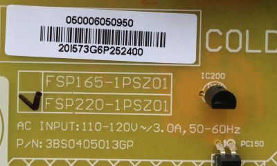 FUENTE DE PODER / VIZIO 0500-0605-0950 / FSP220-1PSZ01 / 050006050950 / 3BS0405013GP / 0500-0605-0950R / MODELOS E55U-D0 / E55U-D0 LAUSTYAS / E55U-D0 LAUATYDS / E55U-D0 LAUSTYBS - Imagen 2